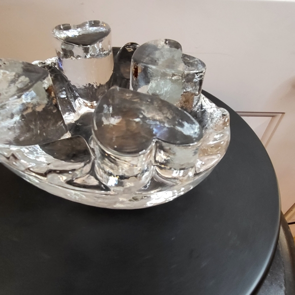 Crystal Ice Glass Heart Votive Candle Holder - Picture 7 of 11